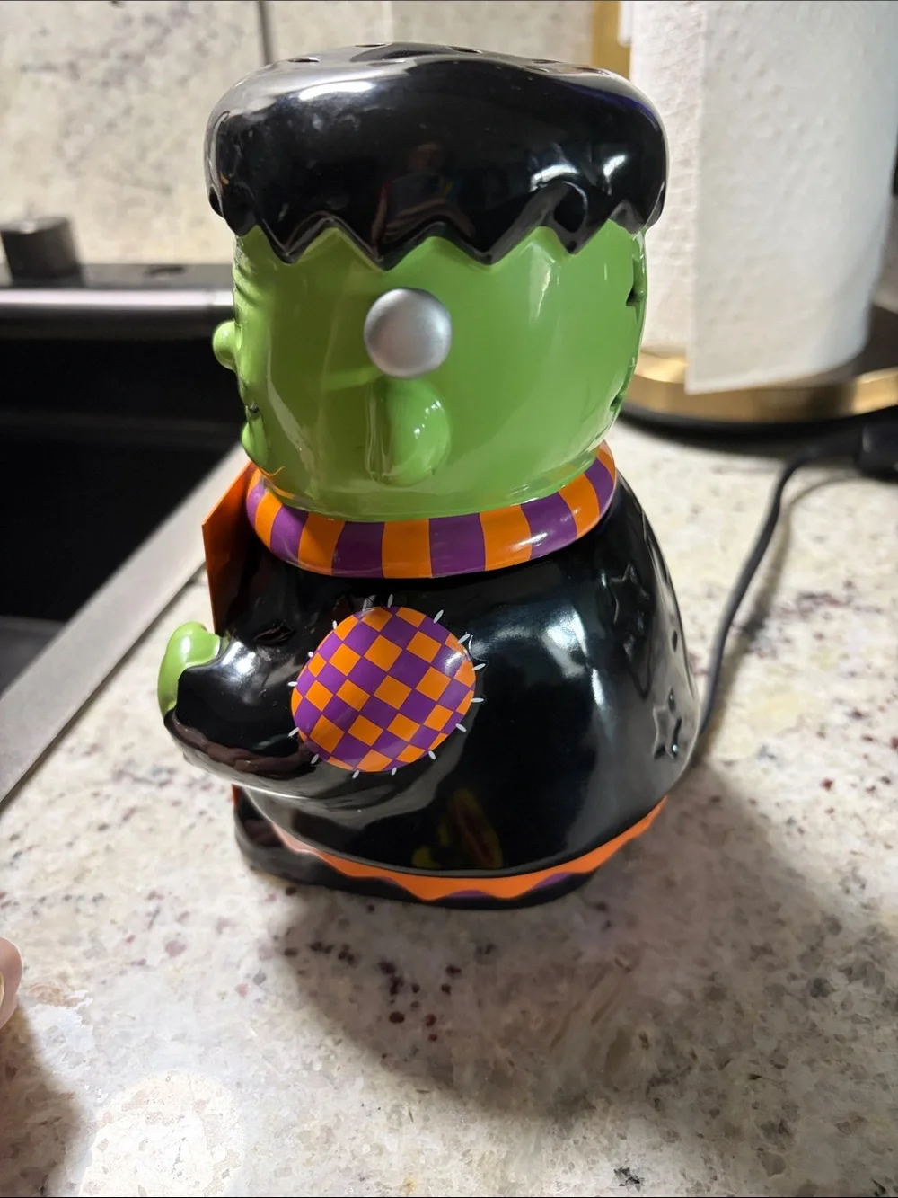 Scentsy Frankenstein Halloween Countdown Figure - Green & Black